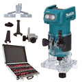 Makita DRT52Z 18V LXT Brushless 1/4" Router Trimmer with 35 Piece Cutter Set