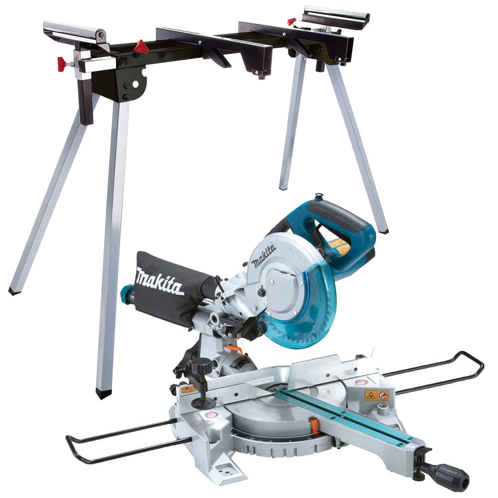 Makita LS0815FLN/1 216mm Sliding Compound Mitre Saw 110V With Laser LED Light & Leg Stand