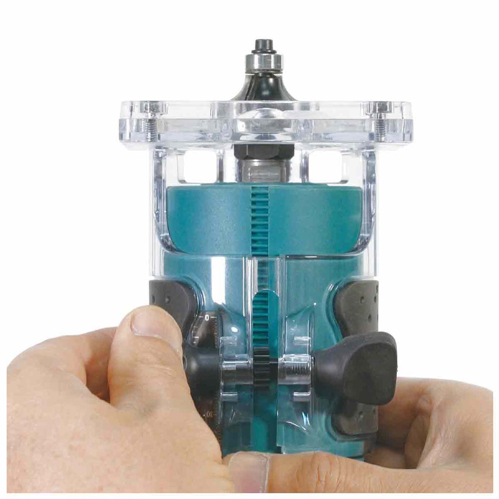 Makita DRT52Z 18V LXT Brushless 1/4" Router Trimmer with 35 Piece Cutter Set